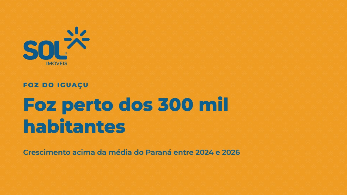 Foz perto dos 300 mil habitantes: crescimento acima da média do Paraná